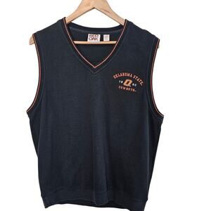 Vintage Oklahoma State University Sweater Vest Men Med OSU Cowboys 90s Pokes